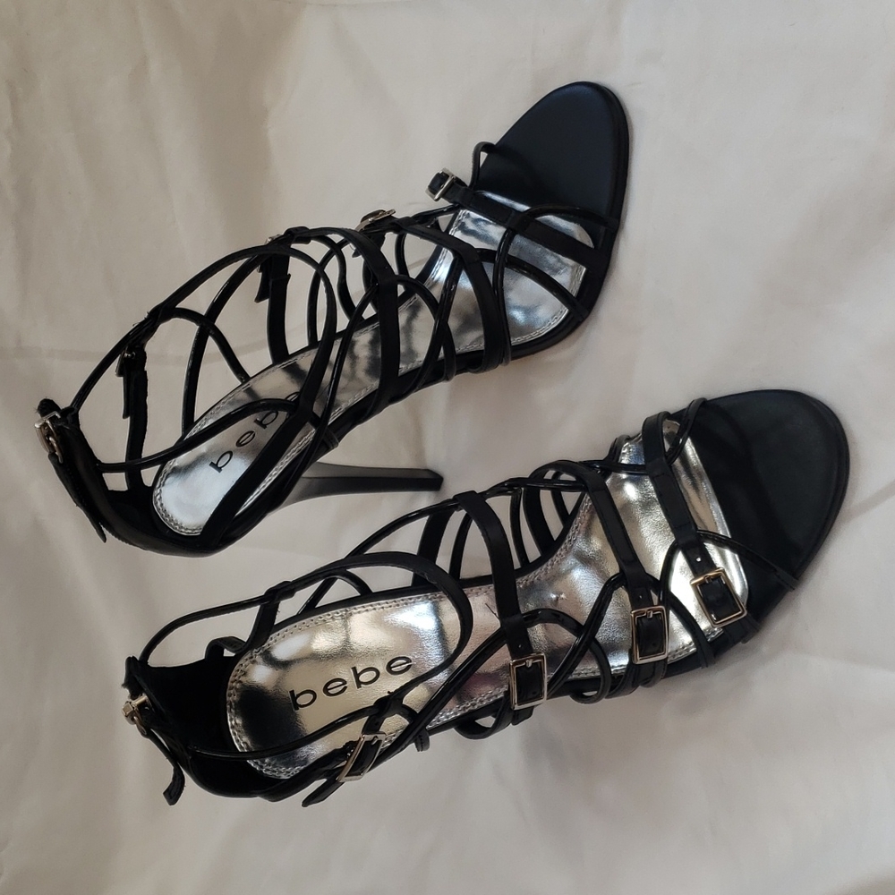 Bebe sz 10 strappy stiletto for formal events